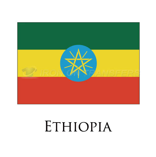 Ethiopia flag Iron-on Stickers (Heat Transfers)NO.1870